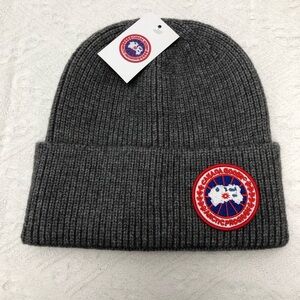 Canada Goose Gray Ribbed Beanie
